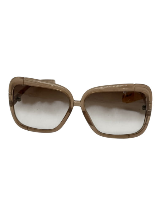 Burberry Translucent Brown Acetate Quilted Gradient Lens Square Sunglasses Translucent Brown