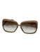 Burberry Translucent Brown Acetate Quilted Gradient Lens Square Sunglasses Translucent Brown