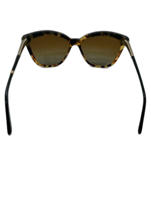 Versace Black & Brown Acetate Tortoiseshell Medusa Wayfarer Sunglasses Black & Brown