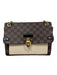 Louis Vuitton Brown & Cream Coated Canvas Leather Damier Ebene Shoulder Bag Brown & Cream / Medium
