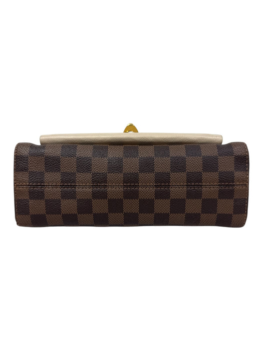 Louis Vuitton Brown & Cream Coated Canvas Leather Damier Ebene Shoulder Bag Brown & Cream / Medium
