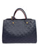 Louis Vuitton Navy Blue Lambskin Gold Tone Hardware Empreinte Tote Bag Navy Blue / M