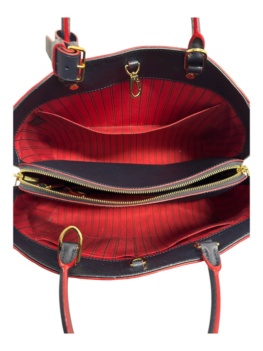 Louis Vuitton Navy Blue Lambskin Gold Tone Hardware Empreinte Tote Bag Navy Blue / M