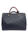 Louis Vuitton Navy Blue Lambskin Gold Tone Hardware Empreinte Tote Bag Navy Blue / M