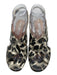Diane Von Furstenberg Shoe Size 8 Black, Taupe, White Leather Buckle Pumps Black, Taupe, White / 8