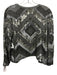 Olivia Palermo x Chelsea 28 Size M Gray Beige Viscose Beaded Sequined Jacket Gray Beige / M