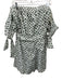 Milly Size 6 White & Green Cotton Palm Tree Print Short Sleeve Romper Dress White & Green / 6