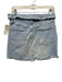 Frame Size 28 Light Wash Cotton Denim Zip Up Faded Detail Skirt Light Wash / 28