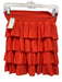 Ramy Brook Size S Orange Polyester Elastic Waist Tiered Skirt Orange / S