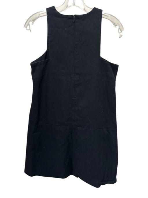 Emerson Fry Size XS Black Cotton Sleeveless Hook & Eye Front Back Zip Dress Black / XS