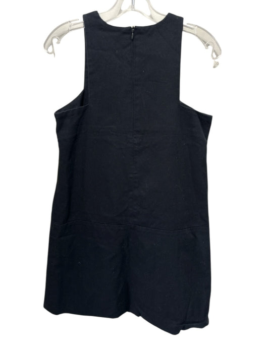 Emerson Fry Size XS Black Cotton Sleeveless Hook & Eye Front Back Zip Dress Black / XS