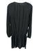 Ramy Brook Size M Black Polyester Satin Long Sleeve Lace Up Front Dress Black / M
