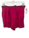 Maje Size 2 Magenta & Black Viscose Blend Textured Pleated Front Side Zip Shorts Magenta & Black / 2