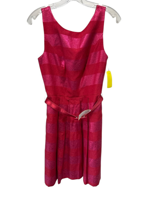 Trina Turk Size 2 Red & Pink Polyester Blend Metallic Stripe Sleeveless Dress Red & Pink / 2
