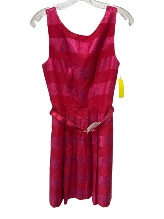 Trina Turk Size 2 Red & Pink Polyester Blend Metallic Stripe Sleeveless Dress Red & Pink / 2
