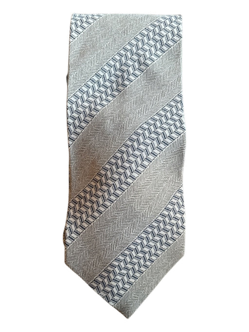 Armani Gray & Blue Silk Striped Men's Ties Gray & Blue