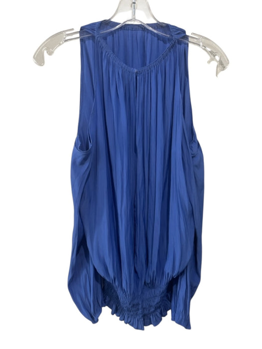 Ramy Brook Size S Blue Polyester Long Balloon Sleeve Cold Shoulder Top Blue / S