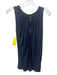 Stella McCartney Size 40 Navy Blue Viscose Sleeveless Back Zip Gathered Neck Top Navy Blue / 40