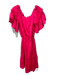 Milly Size P / XS Hot pink Silk Blend Ruffle flounce sleeve Above Knee Dress Hot pink / P / XS