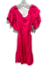 Milly Size P / XS Hot pink Silk Blend Ruffle flounce sleeve Above Knee Dress Hot pink / P / XS