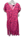 Majorelle Size S Pink & Purple Polyester Floral Front Ruching Knee length Dress Pink & Purple / S