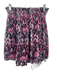 IRO Size 34 / XS Pink, Purple, Black Viscose Shirred Waist Abstract Mini Skirt Pink, Purple, Black / 34 / XS