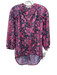 IRO Size 0 gray & pink Polyester Ikat Hook & Eye Long Sleeve Top gray & pink / 0