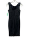 Karen Millen Size 4 Black Polyester Blend Sleeveless Zipper Detail Dress Black / 4