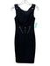 Karen Millen Size 4 Black Polyester Blend Sleeveless Zipper Detail Dress Black / 4