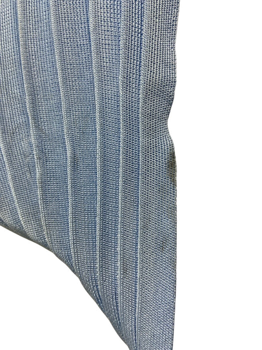 St. John Size 14 Light Blue Rayon Ribbed Knit Sleeveless Knot Detail Dress Light Blue / 14