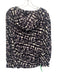 St. John Size 6 Purple & White Silk Blend Abstract Print Long Sleeve Top Purple & White / 6