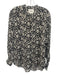 Marant Etoile Size 36 Black & White Viscose Abstract Floral Long Sleeve Top Black & White / 36