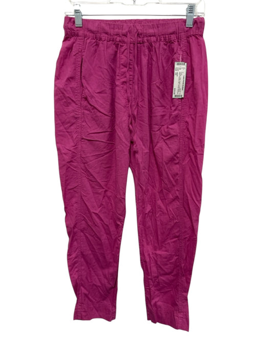 XiRENA Size XS Fuchsia Cotton Elastic & Drawstring Waist Pocketed Slim Pants Fuchsia / XS