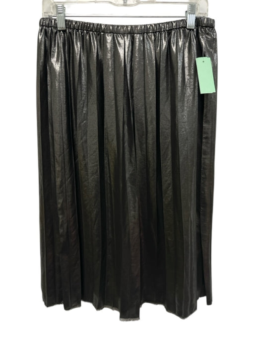 Isabel Marant Etoile Size L Gunmetal Polyester Elastic Waistband Metallic Skirt Gunmetal / L