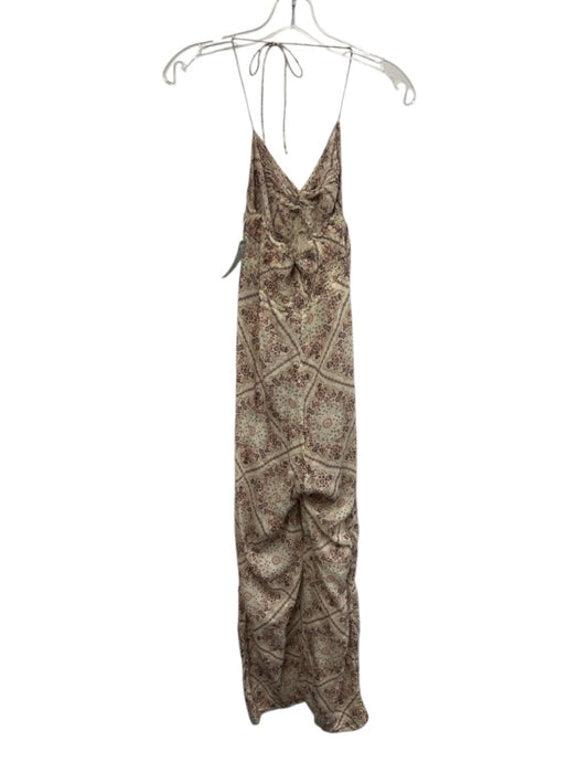 Etoile Isabel Marant Size 2 White, Black, Pink Cotton Strapless Paisley Jumpsuit White, Black, Pink / 2