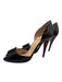 Christian Louboutin Shoe Size 39.5 Black Patent Leather Peep Toe Stiletto Pumps Black / 39.5