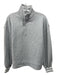 Tuckernuck Size Medium Gray & White Cotton Long Sleeve Quarter Zip Sweater Gray & White / Medium