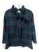 Tuckernuck Size Small Navy blue & green Wool Blend Long Sleeve Plaid Top Navy blue & green / Small