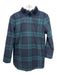 Tuckernuck Size Small Navy blue & green Wool Blend Long Sleeve Plaid Top Navy blue & green / Small