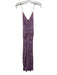 Vanessa Bruno Size 8 Purple & Yellow Viscose Sleeveless Midi Gathered Dress Purple & Yellow / 8