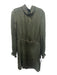 Reiss Size 10 Green Viscose & Silk Long Sleeve Snake Print Sheer Open Back Dress Green / 10