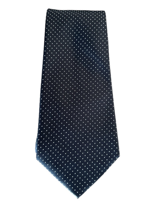 Armani Black & White Silk Dots Men's Ties Black & White