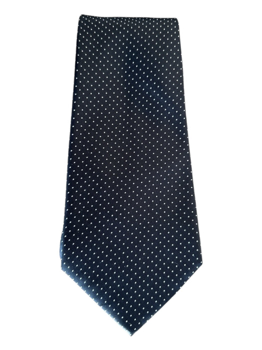 Armani Black & White Silk Dots Men's Ties Black & White