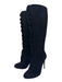 Valentino Garavani Shoe Size 38 Black Leather Suede ruffles Almond Toe Boots Black / 38