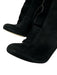 Valentino Garavani Shoe Size 38 Black Leather Suede ruffles Almond Toe Boots Black / 38