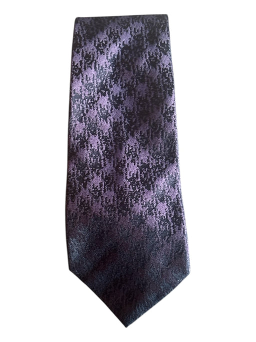 Armani Purple & Black Silk Abstract Men's Ties Purple & Black