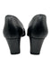 Salvatore Ferragamo Shoe Size 8.5 Black Leather Logo Square Toe Pumps Black / 8.5