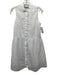 Tuckernuck Size XS White Polyester Cap Sleeve Button Up Checkered Dress White / XS