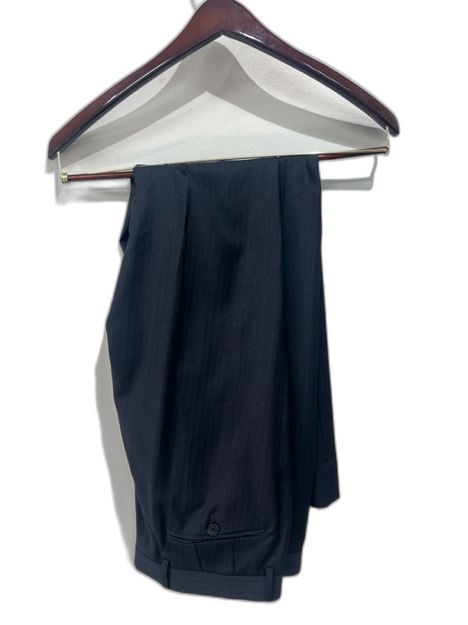 Zegna Dark Gray Wool Solid 2 Button Men's Suit Dark Gray / 42L