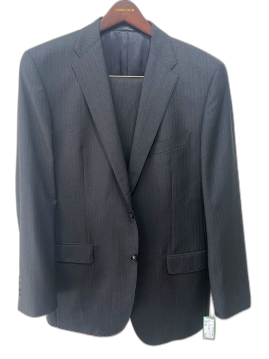 Zegna Dark Gray Wool Solid 2 Button Men's Suit Dark Gray / 42L